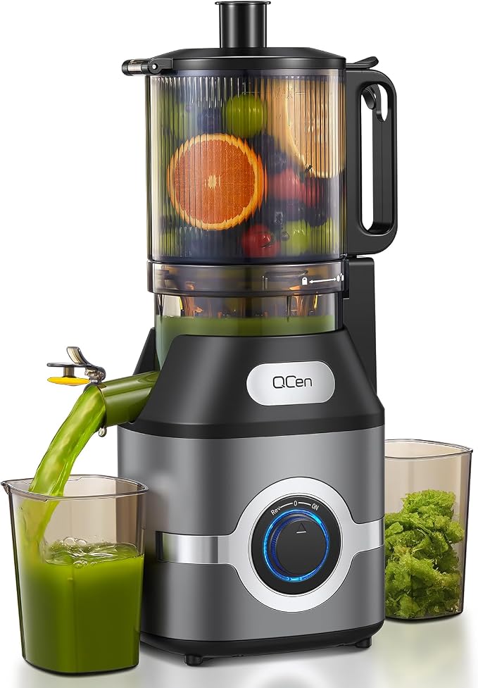 Cold Press Juicer Slow Masticating Machine with 5.5 Inch Chute(Gray) | Wide Feed Chute, For Whole Fruits And Vegetables, Easy To Clean, Gray Finish, Slow Juicing For Fresh Juice
