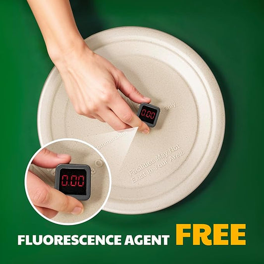 100% Compostable Paper Plates, 10 Inch, 125 Count, Biodegradable Bagasse Plates, Heavy Duty Disposable Plates Bulk for Party | Microwave-Safe | Soak-Resistant, Cut Resistant