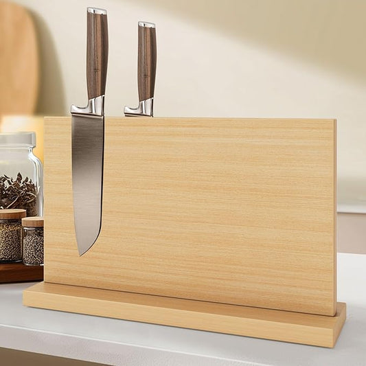 Extra Large Magnetic Knife Holder, Double-Sided Magnetic Knife Block Universal Multi-function Display Rack for Kitchen Counter