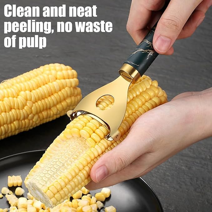 Cobb Gobbler corn peeler, 2025 New Cobb Gobbler Corn Peeler，Cobb Gobbler grain thresher, labor-saving and fast Cobb Gobbler labor-saving corn peeler, corn cob peeling tool (Silver(2Pcs))