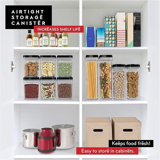DWËLLZA KITCHEN Pasta Storage Containers for Pantry Airtight - 2 Pc Spaghetti Container Storage - Ideal for Spaghetti & Noodles, Kitchen Pantry Organization and Storage - Keeps Food Fresh & Dry