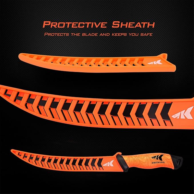 KastKing Speed Demon Pro Fillet Knife with Protective Sheath | Razor Sharp G4116 German Stainless Steel Blade, Non-Slip Grip, Corrosion-Resistant Coating, 8 Options Available