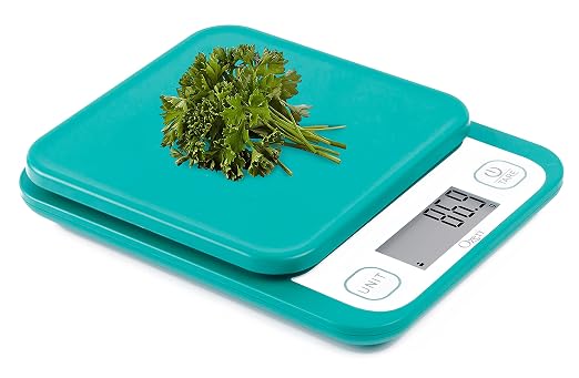 Ozeri® Garden and Kitchen Scale II with 420 Variable Graduation Technology® | Measures most delicate garden herbs and greens at 0.1 g for ingredients under 420 grams and 0.5 g for items over 420 grams