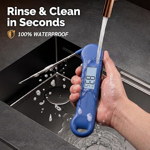 0.5 Sec Instant Read Grill Meat Thermometer Digital Food Cooking BBQ, Blue