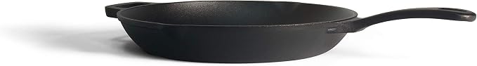 Commercial CHEF 10-Inch Cast Iron Sauté Skillet, Pre-Seasoned, CHFL10 | Integrated Hanging Hole in Handle, Works on All Cooktops Including Induction, Outdoor Skillet for Campfires or Grills