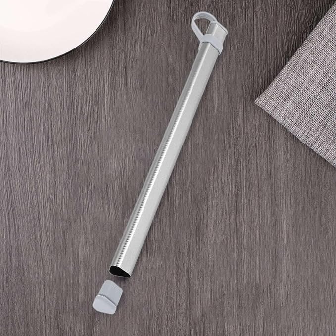Silver Chopsticks Storage Tubes Aluminum Alloy Box Case for Titanium Chopstick Storage Box Without Gray Kitchen Utensils and Gadgets, Chopsticks