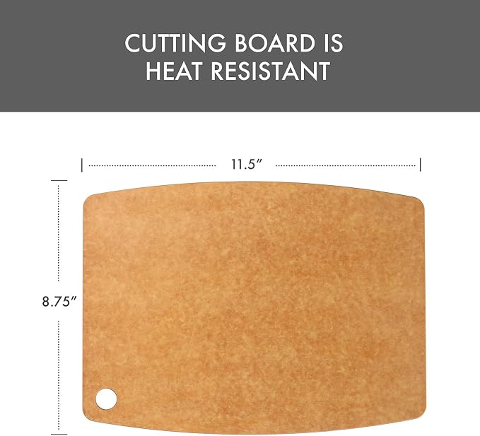 Dexas Natural Fiber Composite Cutting Board, Dishwasher Safe, Knife Friendly Kitchen Prep Board, 11.5 x 9 Inch