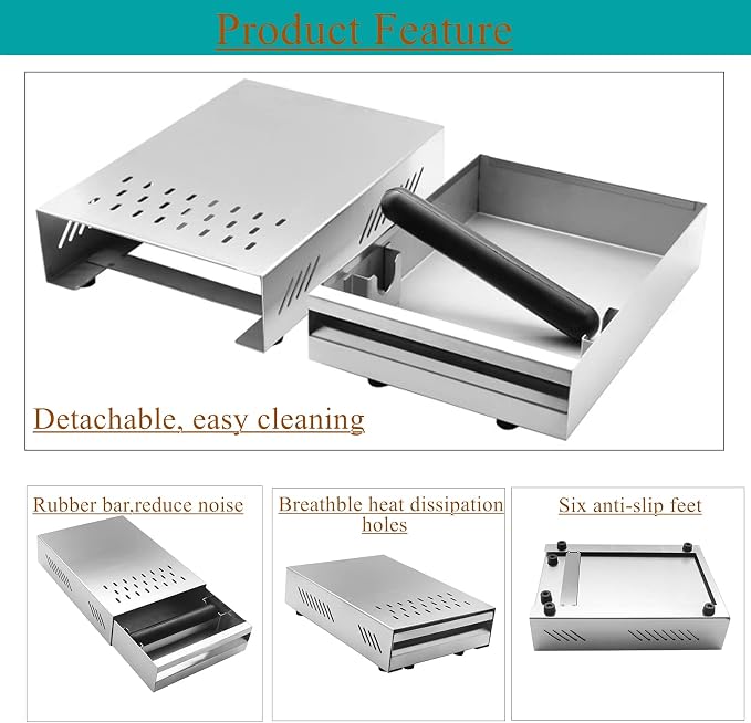 DIBTSA Espresso Knock Box Drawer, 2.5L Capacity Stainless Steel Detachable Coffee Ground Knock Container,For Home,Office,Restaurant and Coffee Shop (Silver)