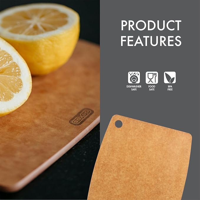Dexas Natural Fiber Composite Cutting Board, Dishwasher Safe, Knife Friendly Kitchen Prep Board, 11.5 x 9 Inch