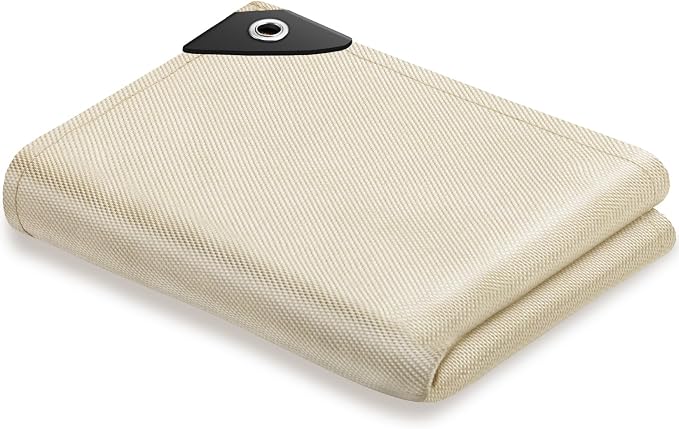 Welding Blanket Fire Resistant - Extra Large 8x10 ft Welding Blanket Fire Resistant 1022 °F High Temp Heat Shield Blankets Insulation Fire Curtain for Soldering, Grill, Industrial, Smoker, Camping