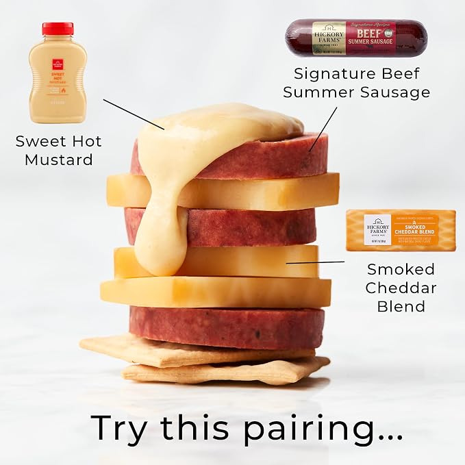 Hickory Farms Party Gift Basket- Meat and Cheese Food Gift Box (Extra Large) | Charcuterie Board Food | Summer Sausage | Father's Day | Mother's Day | Easter | Christmas | Holiday | Housewarming | Gourmet | Sympathy | Care Package