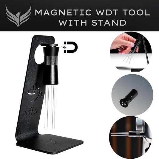 WDT Tool Espresso Stirrer Distrubution Tool Adjustable Coffee Needle Distributor 0.25mm & 0.4mm / Premium Espresso Machine Accessories for Puck Prep (Model A)