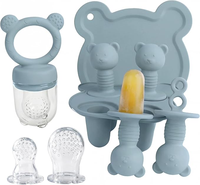 Popsicle Mold Set Pieces Homemade Silicone Popsicle Maker Easy Release Ice Cream Molds Reusable (ether)