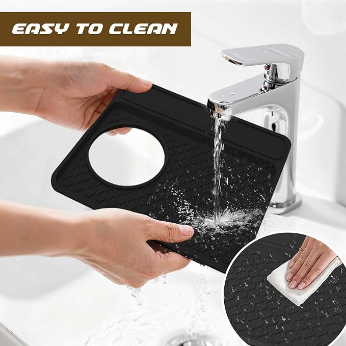Espresso Machine Tamping Mat Accessories Compatible with Breville 870/880 | Black Espresso Tamper Mat, Food Grade Silicone, Non-Slip, Waterproof Heat Resistant