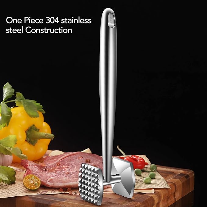 Aliglow Meat Tenderizer Hammer Tool Mallet Pounder for Kitchen Tenderizing Steak Beef Poultry