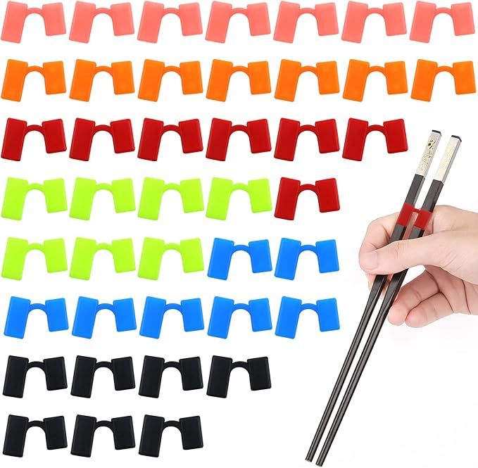 42 Pcs Chopstick Helpers Reusable Training Chopsticks Hinges Connector Plastic Training Chopstick Learn Practice Chopsticks Trainer for Beginner Trainers