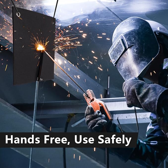 Graphite Carbon Welding Blanket Fireproof, Flame Resistant up to 3000℉ Brazing Soldering Felt, Soldering Flame Retardant Protective Mat, Brazing Heat Shield for Torch, Plumbing, 12" x 12"