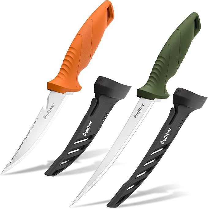 7 In Fillet Knife,5 In Stainless Steel Fishing Bait Knife | Fishing Bait Knife with Non-Slip Handle,Fishing Gear Set with Protective Sheath