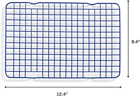 Great Jones Little Chill Wire Cooling Rack (Blueberry) | Nonstick Baking Rack, Heavy-Duty Aluminized Steel | Fits Quarter-Sheet Pans for Cooking and Baking | Oven-Safe 450°F, Dishwasher-Friendly