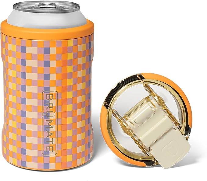BrüMate Hopsulator Duo 2-in-1 Can Cooler Insulated for Cans + 100% Leak Proof Tumbler with Lid | Can Insulated for Hard Seltzer, Beer, Soda and Energy Drinks