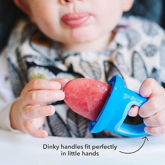Nuby Popsicles Molds 1 Pack 4 Handle - Garden Fresh Fruitsicle Frozen Pop Tray - Multicolored Popsicle Molds For Kids, Baby Essentials