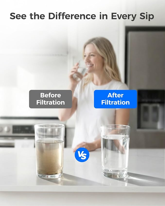 Waterdrop WD-F13 Refrigerator Water Filter, Replacement for GE® MWF® | Replacement for SmartWater® MWFP, MWFINT, MWFA, GWF, HDX FMG-1, Kenmore® 9991, GSE25GSHECSS, WFC1201