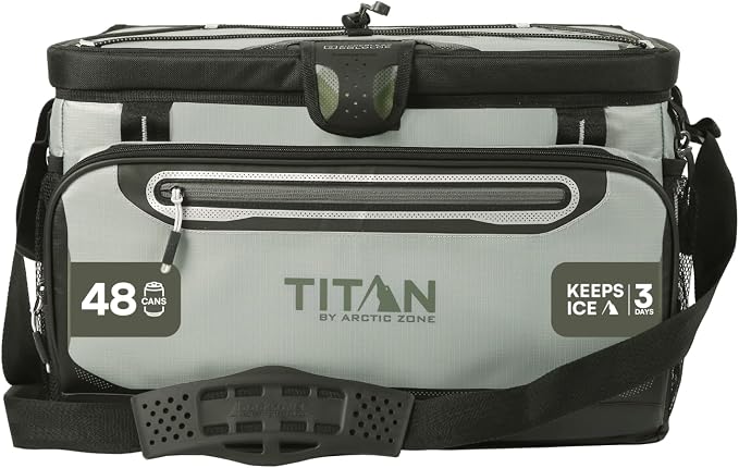 Titan by Arctic Zone Deep Freeze Cooler - Zipperless Hardbody Cooler - Deep Freeze Insulation, HardBody Liner, and SmartShelf