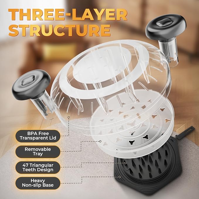 CLEANGOR Chicken Shredder Tool Twist Large, BPA Free Meat Shredder | with Ergonomic Handle, Non-Slip Food Shredder Tool for Pork, Beef, Set of Chicken Breast Shredder with Brush & Fork