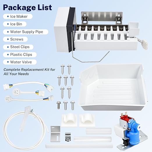IM116000 Ice Maker Kit for Kenmore Fridge Replacement | Complete ice maker assembly fits Electrolux fridges, replaces 218736300, AP5950053, PS10057479, IM5, IK-9, IM501, IM115
