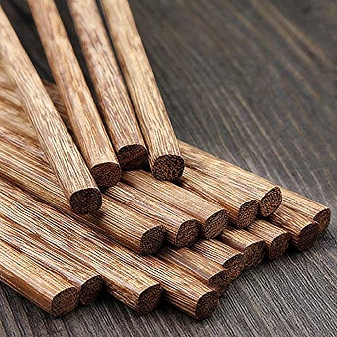 30-Pairs Wooden Chopsticks, Dishwasher Safe Chopstick,ReusableNatural Healthy, Chinese Classic Style for Kitchen, Dining Room, Gourmet, Noodles (9.8 Inch)