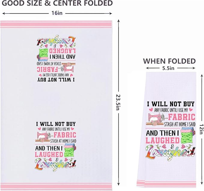 LXOMILL Quilting Gifts for Women, Funny Sewing Kitchen Towel for Quilters