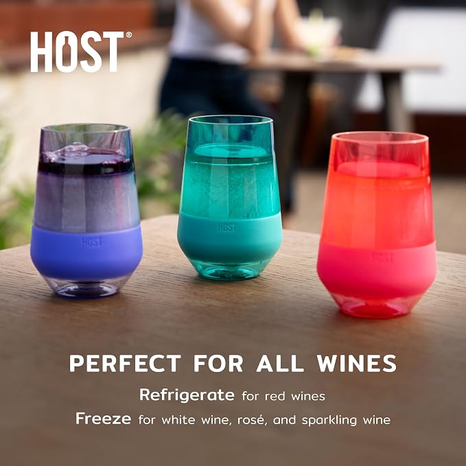 Host Freeze XL Wine Glass Cooling Cup, Double Walled Insulated Freezable Drink Chilling Tumbler for Aperol Spritz 12 Ounces