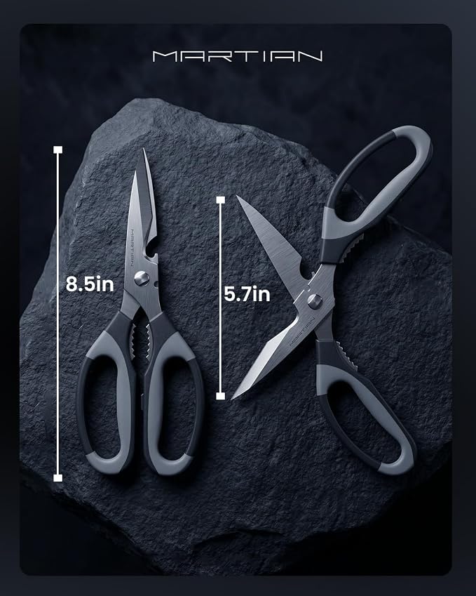 8“ Sharp Heavy Duty Kitchen Scissors, Multi Purpose Kitchen Shears for Food | food scissors dishwasher safe, scissors all purpose heavy duty,heavy duty scissors, metal shears, sharp scissors