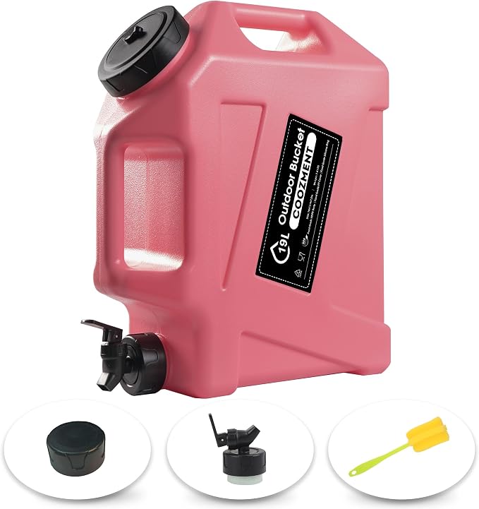 COOZMENT 3.2 Gallon/5 Gallon Water Containers with Spigot, BPA Free Water Jug, Military Green Water Tank, Multifunction Water Storage Containers for Camping Outdoor Hiking,Emergency Storage