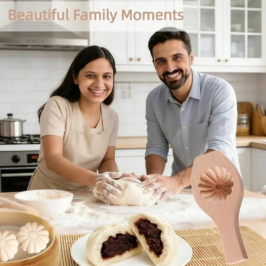 Wooden Bao Bun Maker,Baozi Maker Machine,Wooden Steam Bun Mold,This Kitchen Appliances And Gadgets Is the Best Gift for Asian Food Enthusiasts And Dumpling Maker (Steamed Bun C)