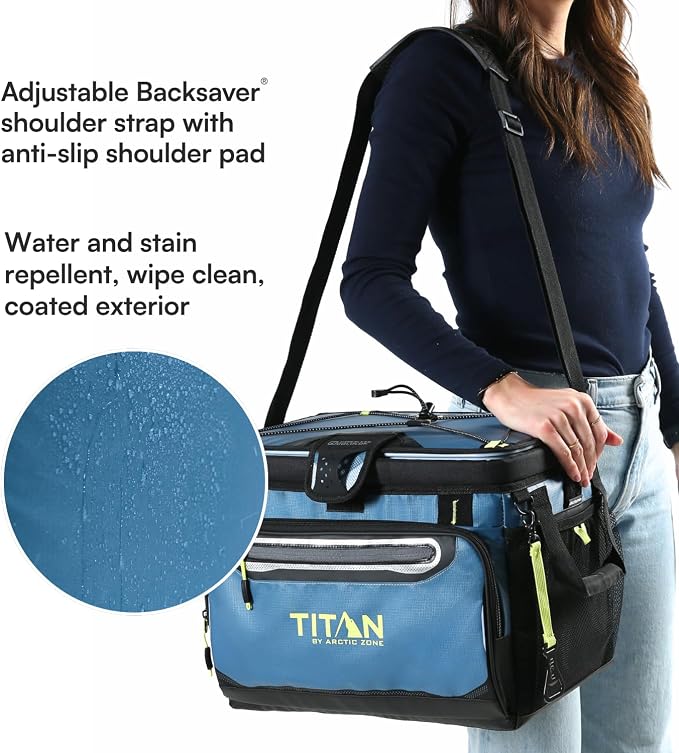 Titan by Arctic Zone Deep Freeze Cooler - Zipperless Hardbody Cooler - Deep Freeze Insulation, HardBody Liner, and SmartShelf