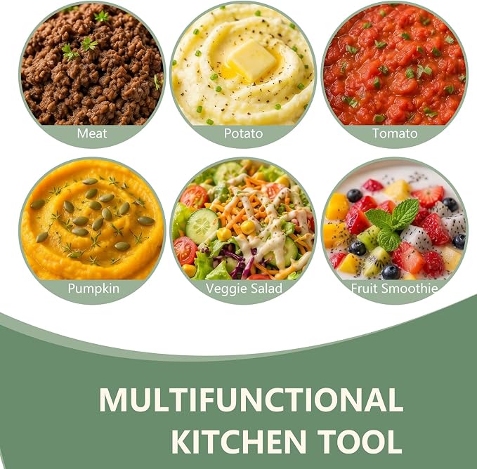 Meat Chopper, 6 Curve Blades Meat Masher for Ground Beef & Meat, Heat Resistant Nylon Hamburger Smasher Tool, Burger Grinder Potato Masher for Vegetables, Sauces, Mixing & Mashing