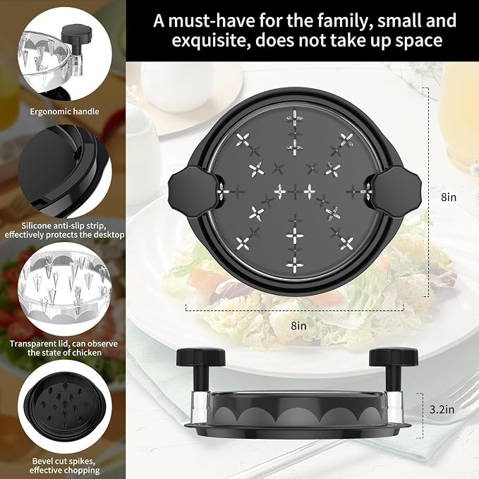 Chicken Shredder - Desmenuzador De Pollo, Meat Shredder,Tenderizer, Potato Mashers, Meat Claws For Pulled Pork, Chicken Shredded, Machacador De Carne, Chicken Grinder, Trituradora De Carne