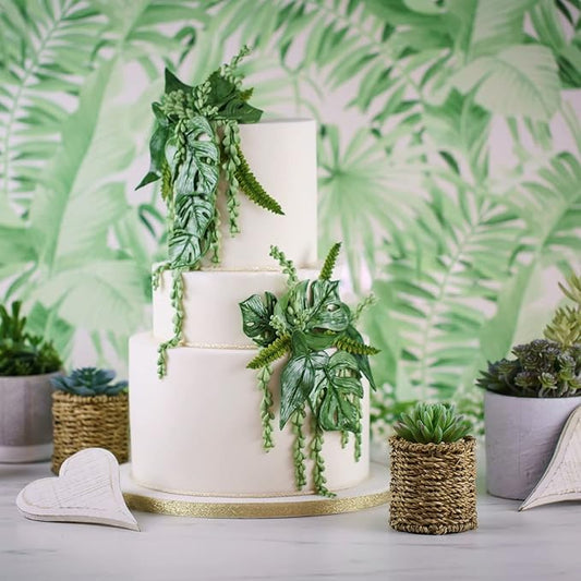 Leaf Fondant Molds, Succulents Trailing Leaves Cake Decorating Silicone Mold for Chocolate Candy Mousse Cookies Marzipan, Kitchen Baking Tools, Clay Resin Projects