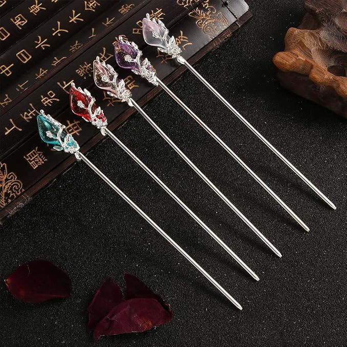 Leadigol Hair Stick Jewelry Headwear Hair Fork Classic Hanfu Accessories Metal Vintage Hair Chopsticks