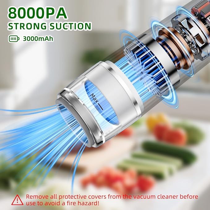 Vacuum Sealer for Food, Handheld Saver Compact Vacuum Sealer Machine with 30 Reusable Bags for 10X Preservation & Fresh
