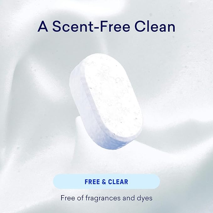BLUELAND 100% Plastic-Free Dishwasher Detergent Tablets, 60 Count, Free & Clear, Eco-Friendly Dishwashing Pods, Cuts Grease & Stuck on Food, Rinses Clean for Streak-Free Shine