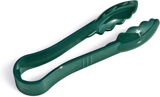 New Star Foodservice 35711 Utility Tong, High Heat Plastic, Scalloped, 6 inch, Set of 12, Green