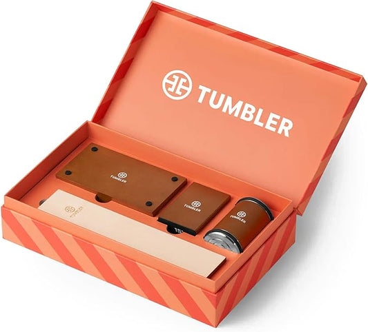 Tumbler Rolling Knife Sharpener Set - Knife Sharpening Made Easy - Starter Set (Holiday Gift Set)