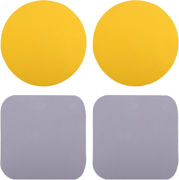 LUTER 4pcs Jar Opener Gripper Pads for Kitchen & Coasters(Yellow, Gray) | Non-slip Rubber Jar Grippers Multi-function Jar Opener for Seniors Weak Hands Bottles Cans and Daily Kitchen Use