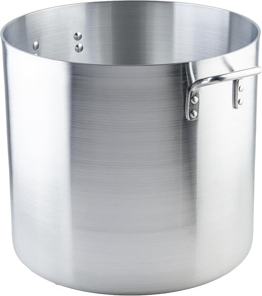 Winco 50 qt Elemental, Aluminum Stock Pot | Heavy-duty, Great for Stocks, Soups, Pasta and Batch Cooking