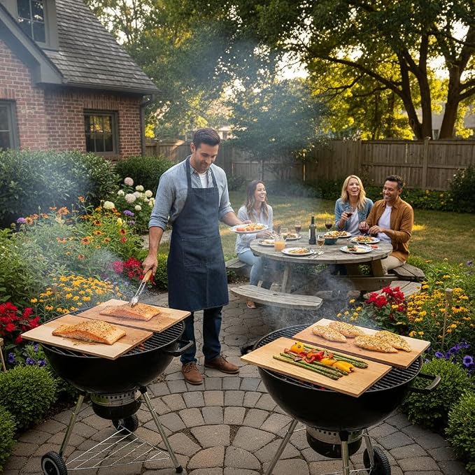 Bigger 13 PK, Cedar Planks For Grilling Salmon,11"x 5.5" Better Smoking, Add Best Smoky Flavor To Salmon, Veggies, Restaurant Quantity