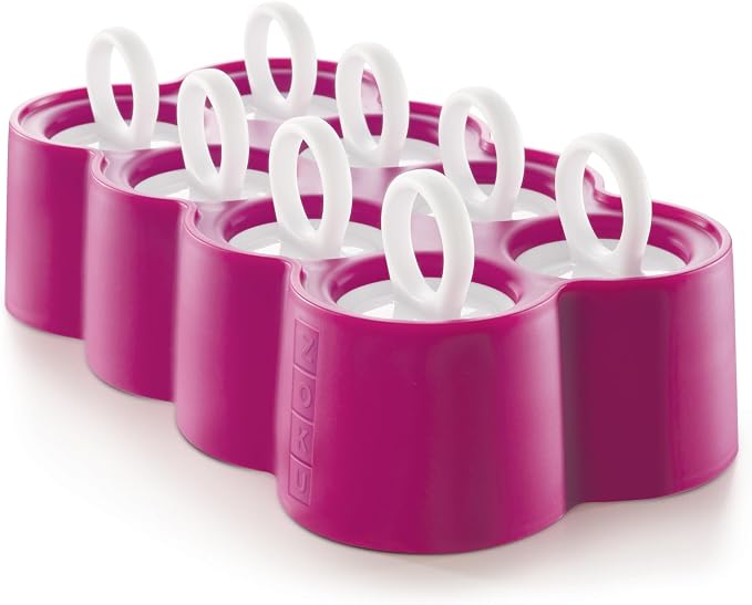 ZOKU Ring Pop Molds - 8 Silicone Popsicle Molds with Reusable Ring Sticks, Makes Gem, Jewel and Heart-Shaped Ice Pops, Easy-Release, BPA-Free