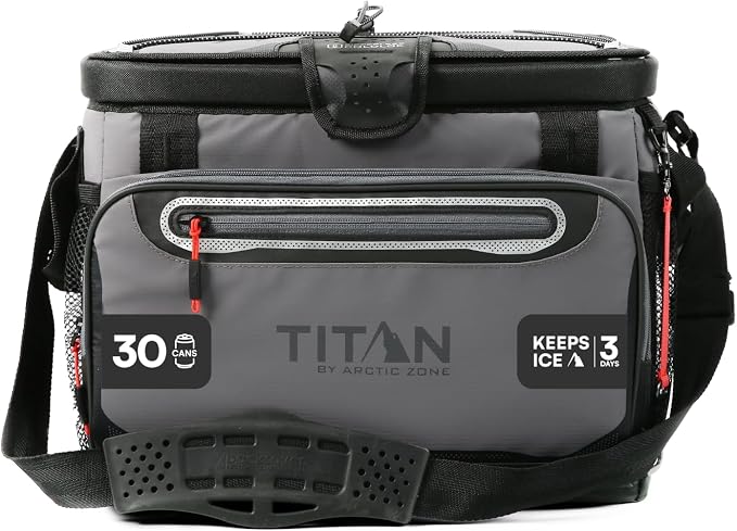 Titan by Arctic Zone Deep Freeze Cooler - Zipperless Hardbody Cooler - Deep Freeze Insulation, HardBody Liner, and SmartShelf