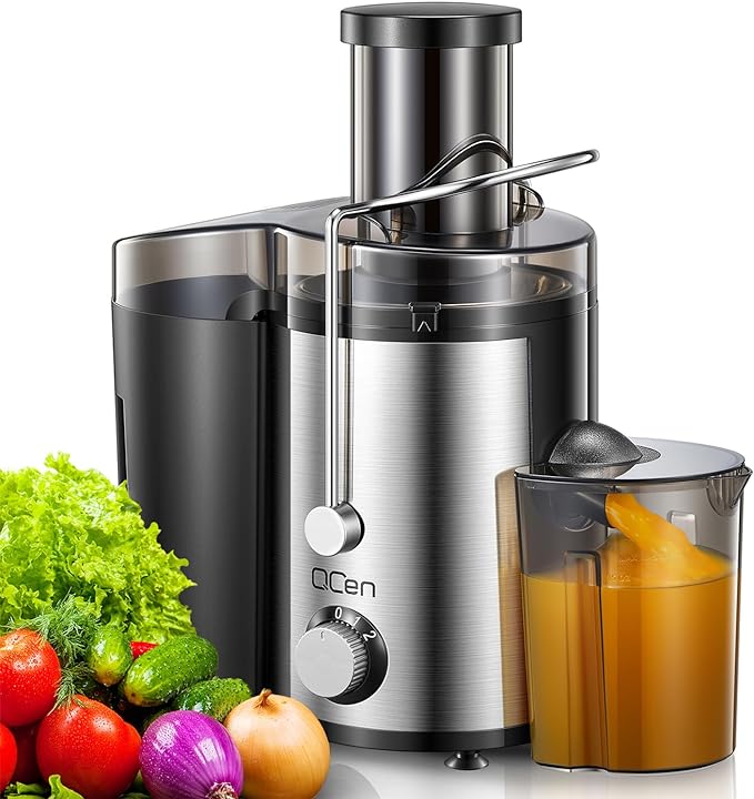 Juicer Machine 800W Centrifugal Juicer with Wide Mouth Feed Chute | For Fruits And Vegetables, Stainless Steel, BPA-Free Parts, Easy To Clean, Fast Juice Extraction, Black